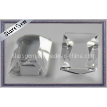 Clear Trapezoid Cut Glass Beads